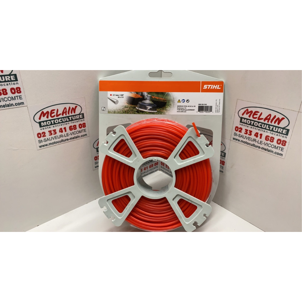 Bobine de fil nylon rond 2,70mm 65m