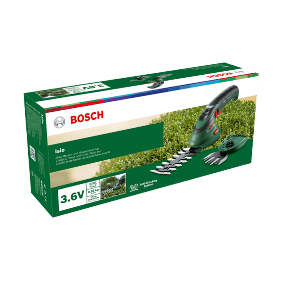 Sculpte-haie batterie 3.6 volts lame 12 cm + chargeur isio bosch