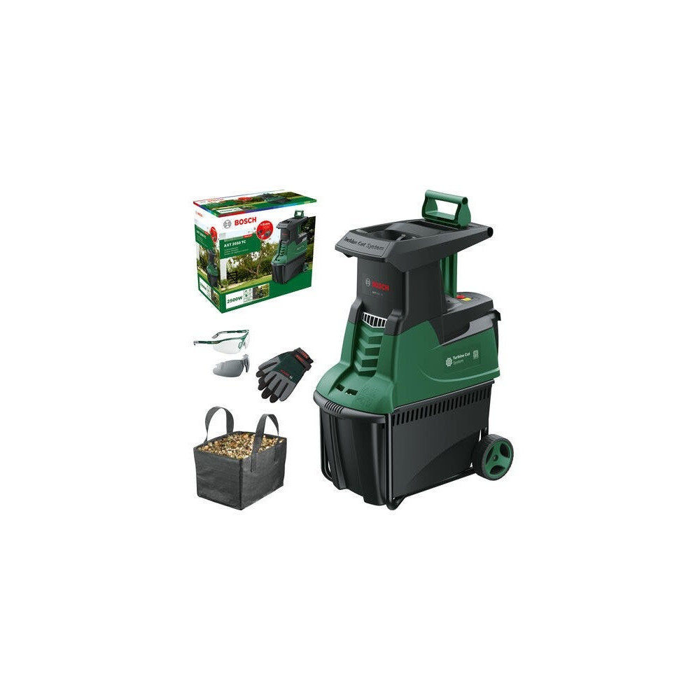 Broyeur à végétaux 2500w AXT2550TC BOSCH oupe 30cm