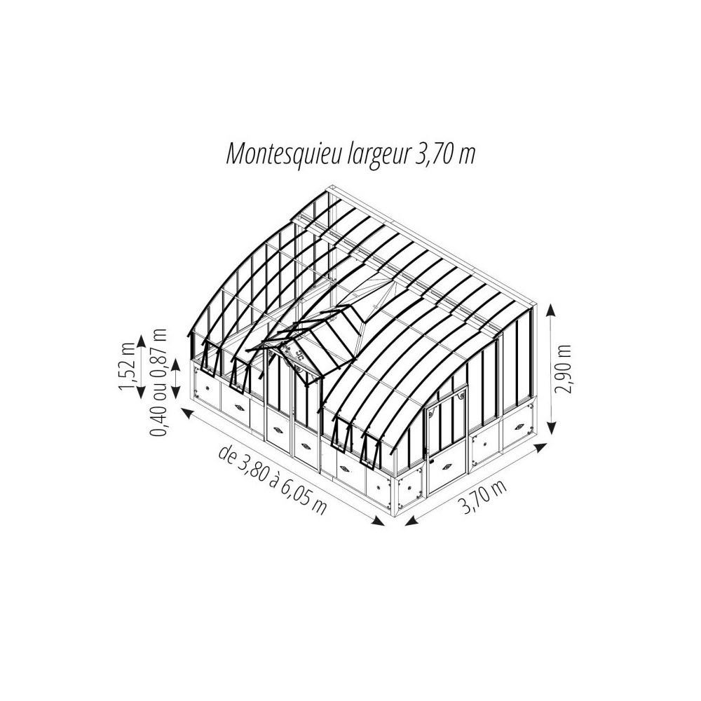 Serre Montesquieu sur embase chez MELAIN MOTOCULTURE